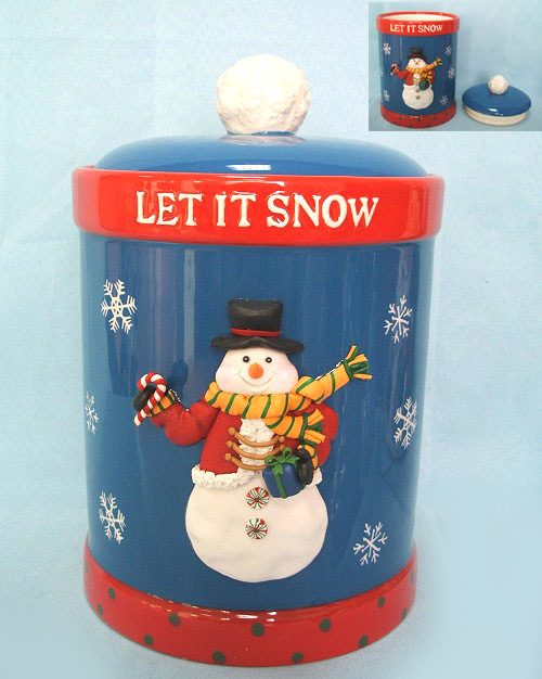  High Density Dolomite Canister with Clay Snowman (High Density Dolomite Canister avec Clay Snowman)