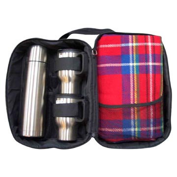  Stainless Steel Travel Mug Set (with Blanket and Carry Bag )