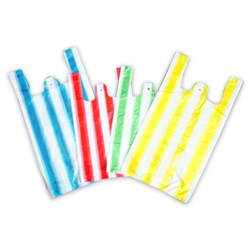  Color Strip T-Shirt Bags (Color Strip-Sacs T Shirt)