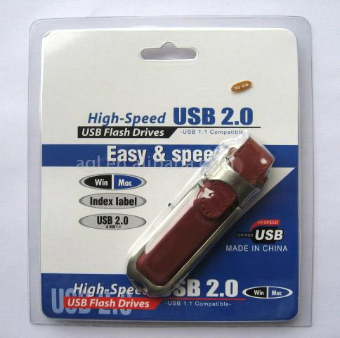 Leather OEM USB2.0 Flash Drives (Кожа OEM USB2.0 флэш-накопители)
