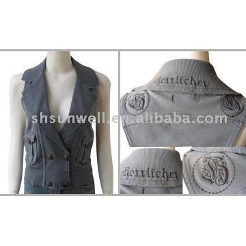  Ladies` Knitted Sleeveless Jacket ( Ladies` Knitted Sleeveless Jacket)