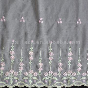  Flower Pattern Embroidered Mesh Fabric (Motif brodé de fleurs en tissu Mesh)