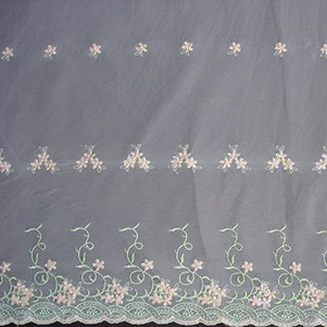  - Flower_Pattern_Embroidered_Mesh_Fabric