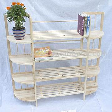  Wooden Bookcase (Bibliothèque en bois)