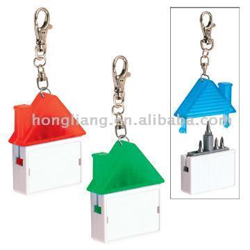  House Shaped Tool Kit with Key Chain (Trousse d`outils en forme de maison avec Key Chain)