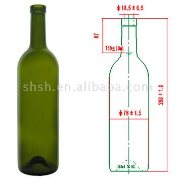 Dunkelgrün Bordeaux Flasche (Dunkelgrün Bordeaux Flasche)