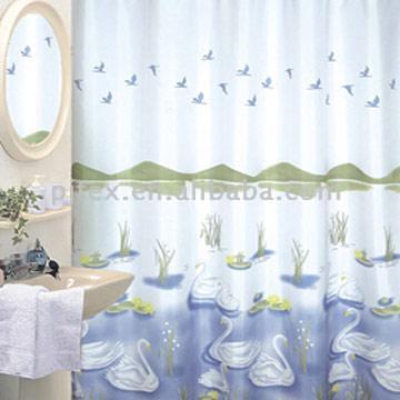  100% Polyester Shower Curtain (100% Polyester Rideau de douche)