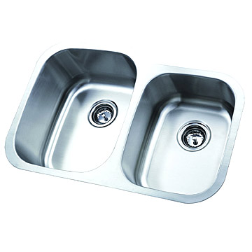  Stainless Steel Sink (Double-Bowls) (Нержавеющая сталь Раковина (Double-чаши))