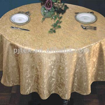  100% Polyester Dyed Table Cloth (100% Polyester teint Table Cloth)