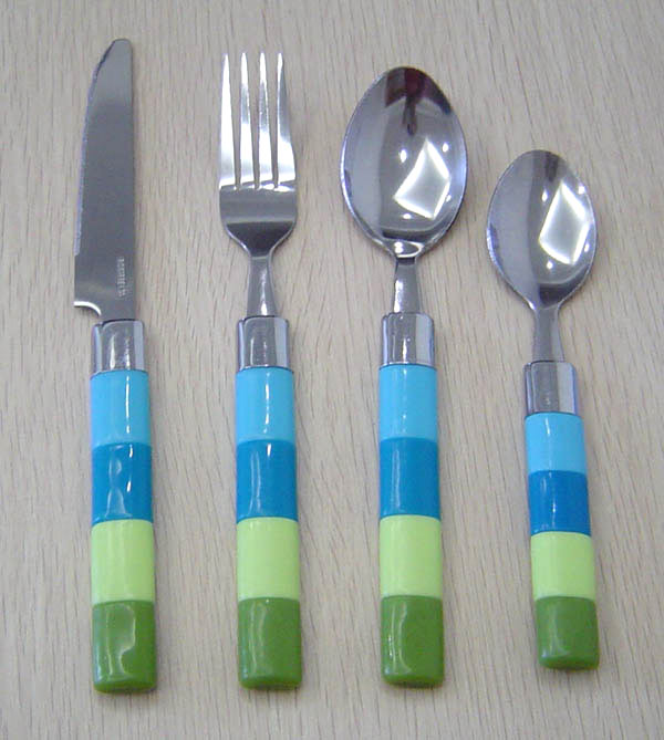  18/0, 18/8 or 18/10 S/S Cutlery with Transparent Handle