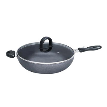 Alumunum Stir Fry Wok mit Deckel (Alumunum Stir Fry Wok mit Deckel)