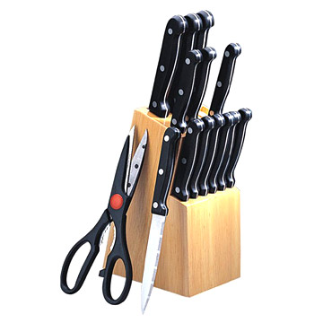  Knife Set with Wooden Block (Ensemble de couteaux en bois Block)