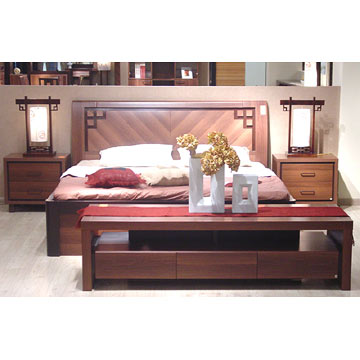 King Size Bed and Floor Stand (King Size Bed and Floor Stand)