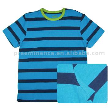  Men`s Striped Pique T-Shirt (Men`s Striped Pique T-Shirt)