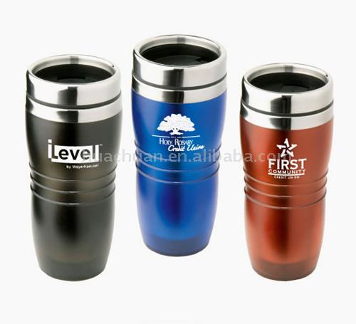  16oz. Stainless Steel Auto Mug with AS Plastic Outer (16 oz Stainless Steel Auto Tasse avec le plastique extra-atmosphérique)