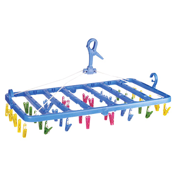  Plastic Clothes Hanger with Clips ( Plastic Clothes Hanger with Clips)