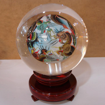  Crystal Ball with Inside Painting ( Crystal Ball with Inside Painting)