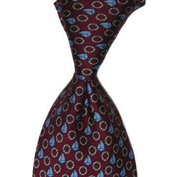  Silk Printed Necktie (Cravate en soie imprimée)