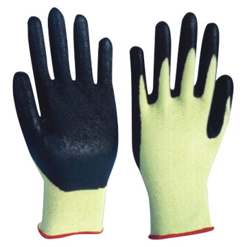  13g Yellow Nylon Glove with Black Nitrile Coating (Желтый 13G нейлон перчатки с черным покрытием Нитрил)