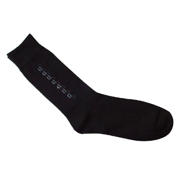  High-Count Cotton Jacquard Men`s Socks (Высокий-Граф жаккардовых хлопчатобумажных носки мужские)