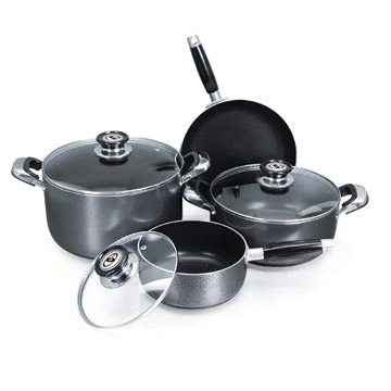 7pcs Nonstick Cookware Set (Batterie de cuisine antiadhésive 7pcs)