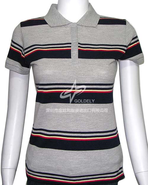  Stripe Pique Polo Shirt ( Stripe Pique Polo Shirt)