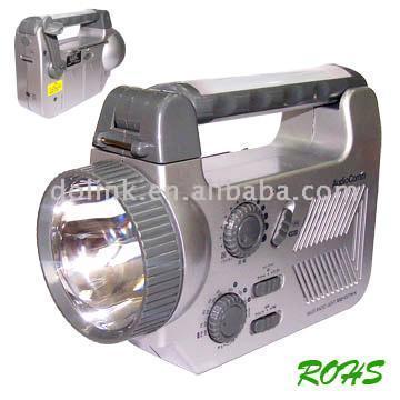  Crank Dynamo Flashlight with Radio and Mobile Phone Charger (Crank "Динамо" Фонарик с радио-и мобильных телефонов Зарядное)