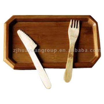  Bamboo Dining Tray (Bac à manger en bambou)