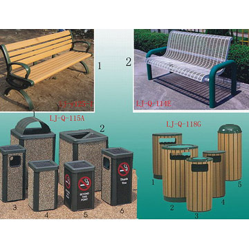  Chairs and Trash Bins for Parks (Des chaises et des poubelles pour les parcs)