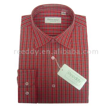  Men`s Red Check Collar ( Men`s Red Check Collar)