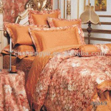 9pc Satin Jacquard Embroideried Bettwäsche (9pc Satin Jacquard Embroideried Bettwäsche)