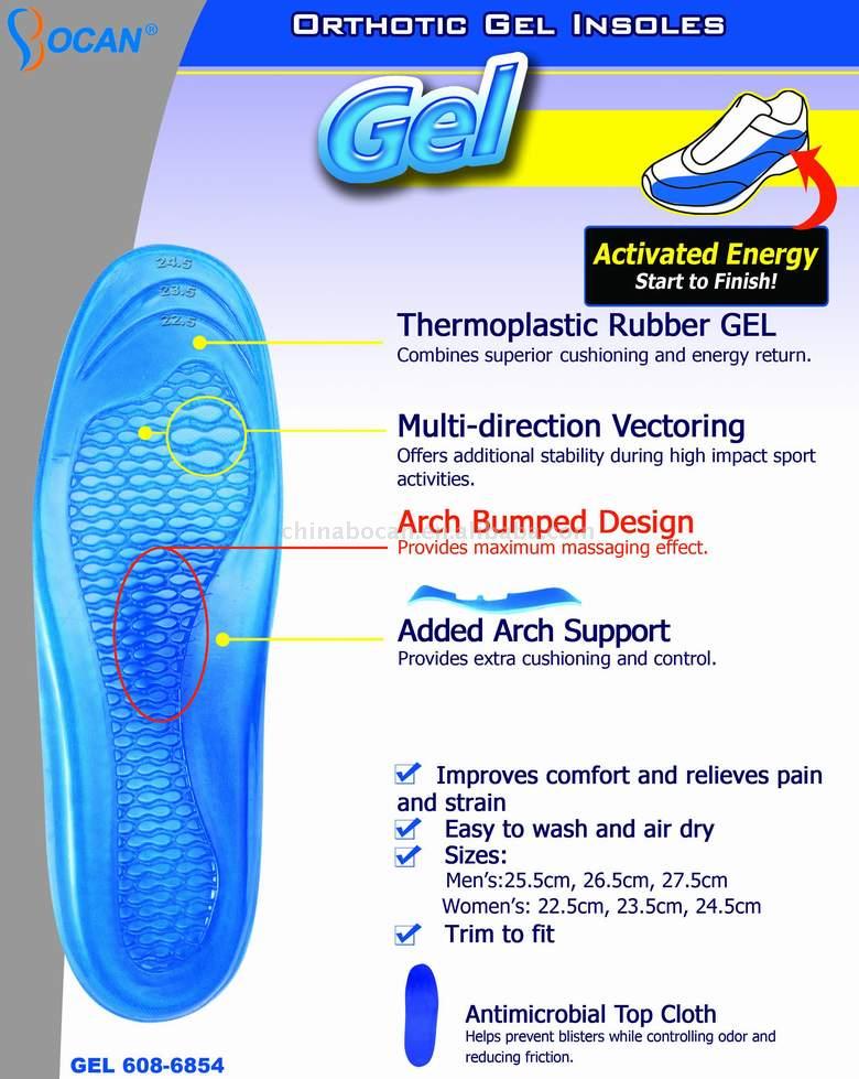  Orthotic Gel Insoles (Gel des orthèses plantaires)