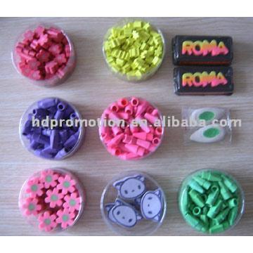  Pencil Cap Eraser, Cartoon Eraser, etc. (Crayon Cap Eraser, Cartoon gomme, etc)