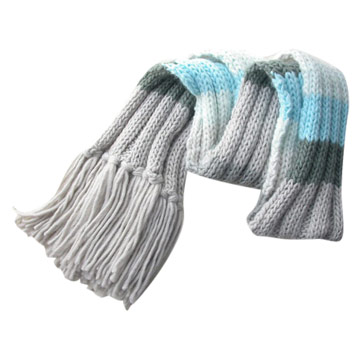  Acrylic Knitted Scarf (Foulard en tricot acrylique)