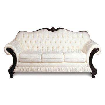  Fabric Wooden Carved Sofa (#9220) (Ткани деревянной резной диван (# 9220))