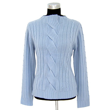  Ladies` 100% Acrylic Pullover with Cable Design ( Ladies` 100% Acrylic Pullover with Cable Design)