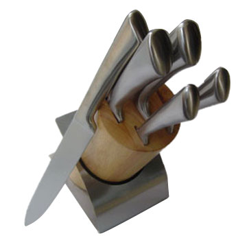  5pc Knife Set with Block (5PC Ensemble de couteaux avec Block)