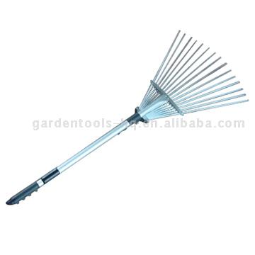  15 Teeth Telescopic Rake with Aluminum Handle (15 dents Râteau télescopiques avec manche en aluminium anodisé)