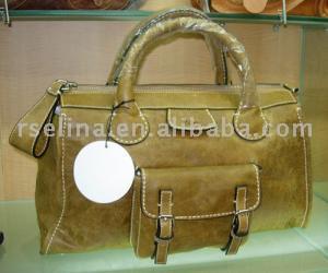  Edith Large Leather Bag Whiskey (Grand Sac en cuir Edith Whiskey)