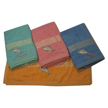  Velvet Jacquard Towel with Embroidery (Velvet Jacquard Serviette de broderies)