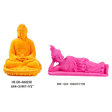  Colored Flock Buddha Decoration (Farbige Flock Buddha Dekoration)