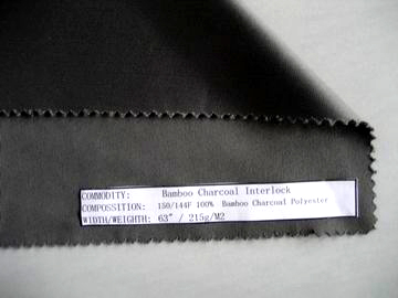  Bamboo Charcoal Interlock Fabric (Charbon de bois de bambou Interlock Fabric)