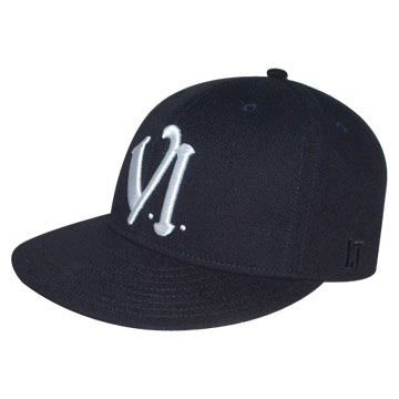  Flat Wide Brim Fitted Cap (Flat Wide Brim Fitted Cap)