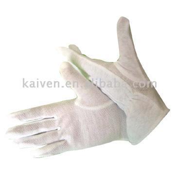  Cotton Gloves With Mini PVC Dotting (Хлопчатобумажные перчатки с ПВХ мини чертящий пунктиром)