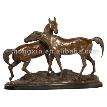  Two Horses Sculpture