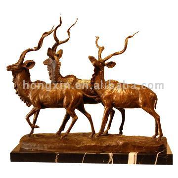  Three Gazelles Sculpture (Trois Gazelles Sculpture)