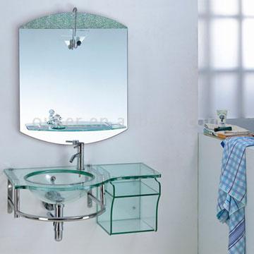  SClear Glass Vessel Sink and Bathroom Vanity (SClear Glass Vessel Vanity Sink & Salle de Bains)