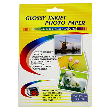  Non-Waterproof, Resin Coated Glossy Photo Paper (Non-водонепроницаемая, смола покрытием Glossy Photo Paper)