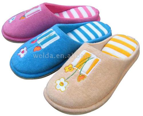  Ladies` Long Terry Slippers ( Ladies` Long Terry Slippers)