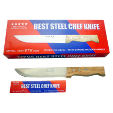  Kitchen Knife with Wooden Handle